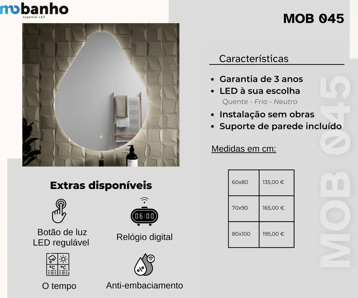 Espelho LED Hamburgo — imagem 2