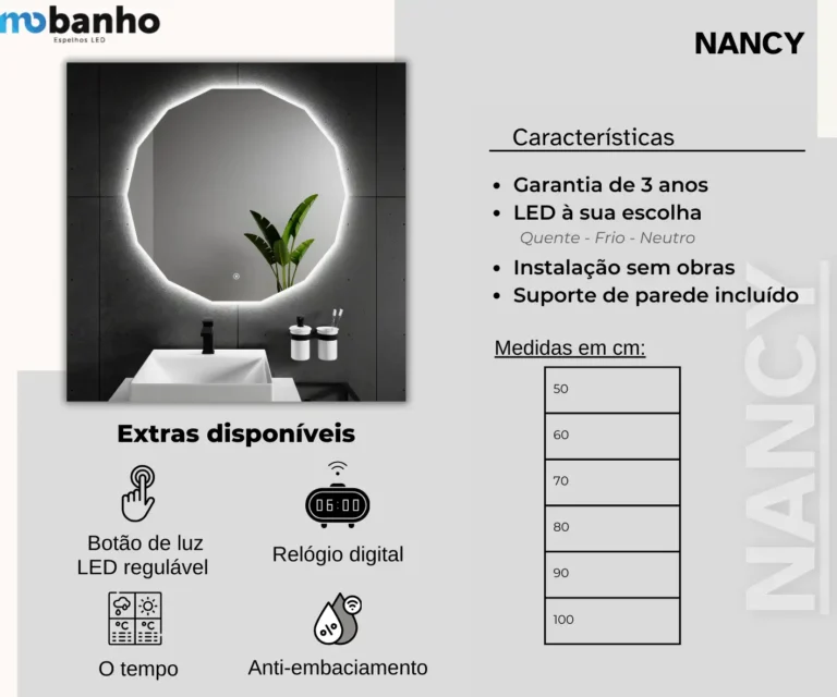 Espelho LED Nancy — imagem 2