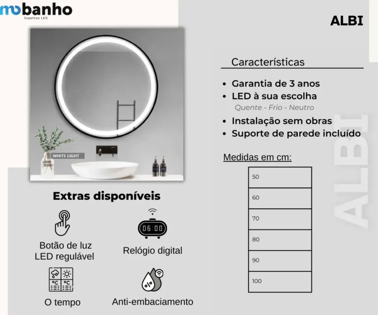 Espelho LED Albi — imagem 2
