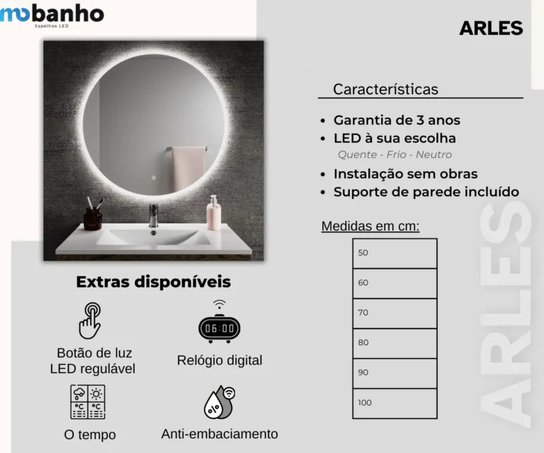 Espelho de LED Arles — imagem 2