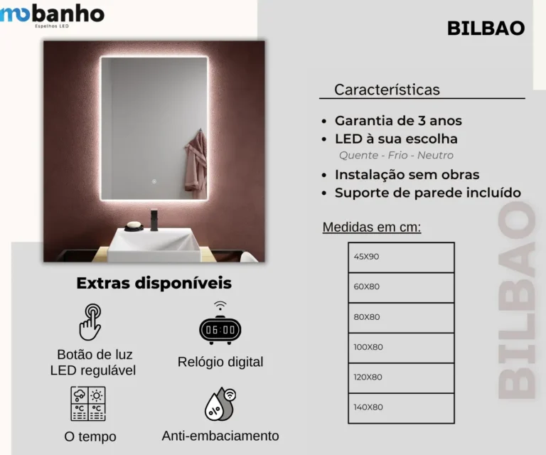 Espelho LED Bilbao — imagem 2