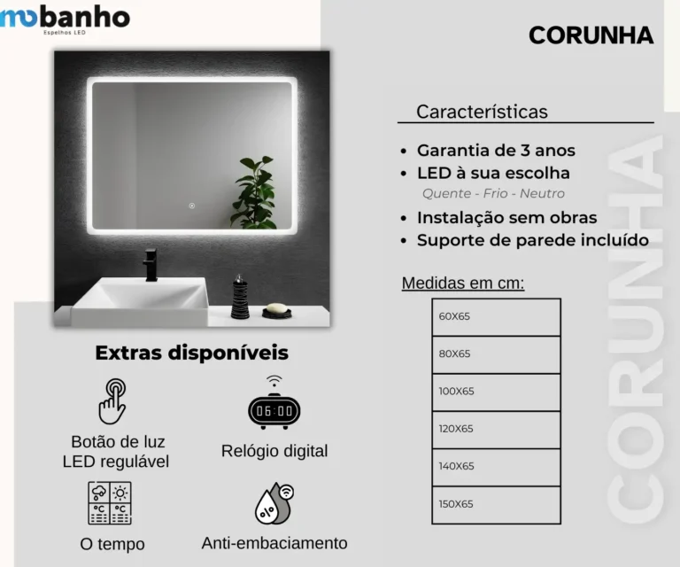 Espelho LED Corunha — imagem 2