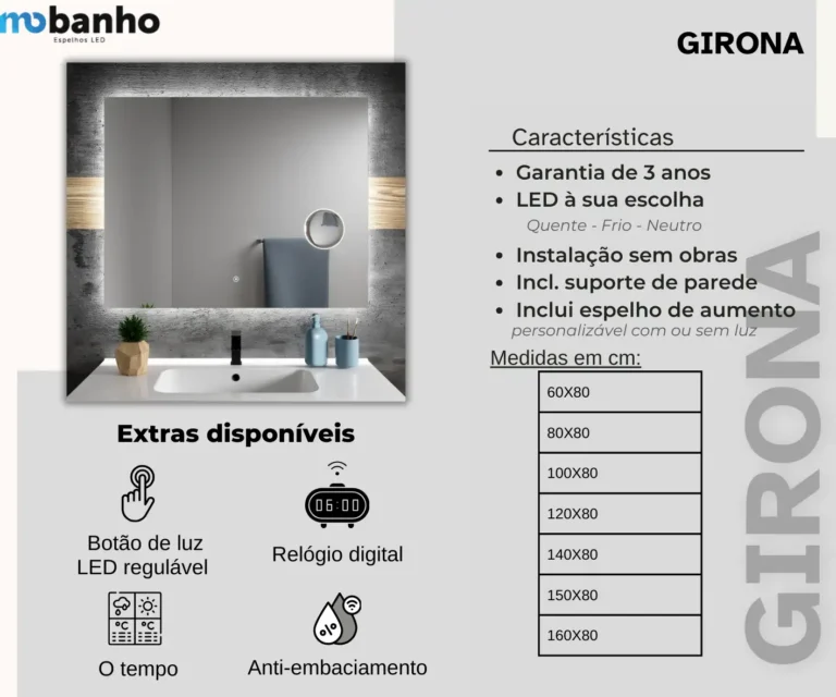 Espelho Girona LED — imagem 2
