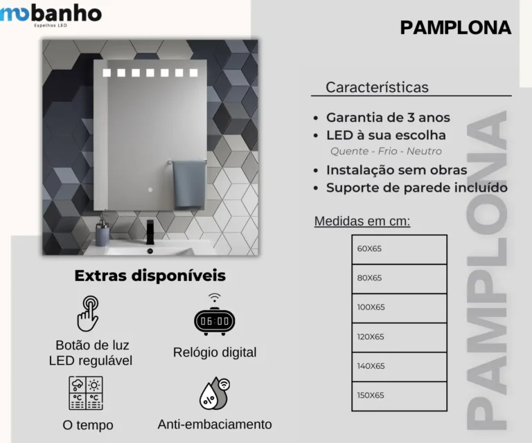 Espelho LED Pamplona — imagem 2