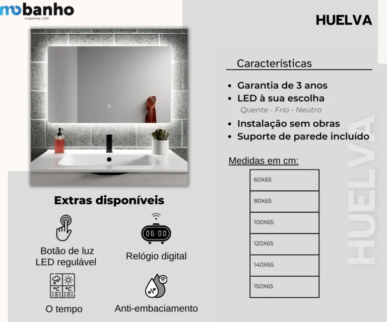 Espelho LED Huelva — imagem 2