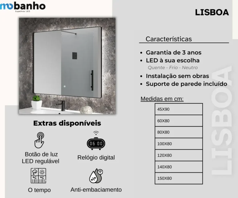 Espelho LED Lisboa — imagem 2