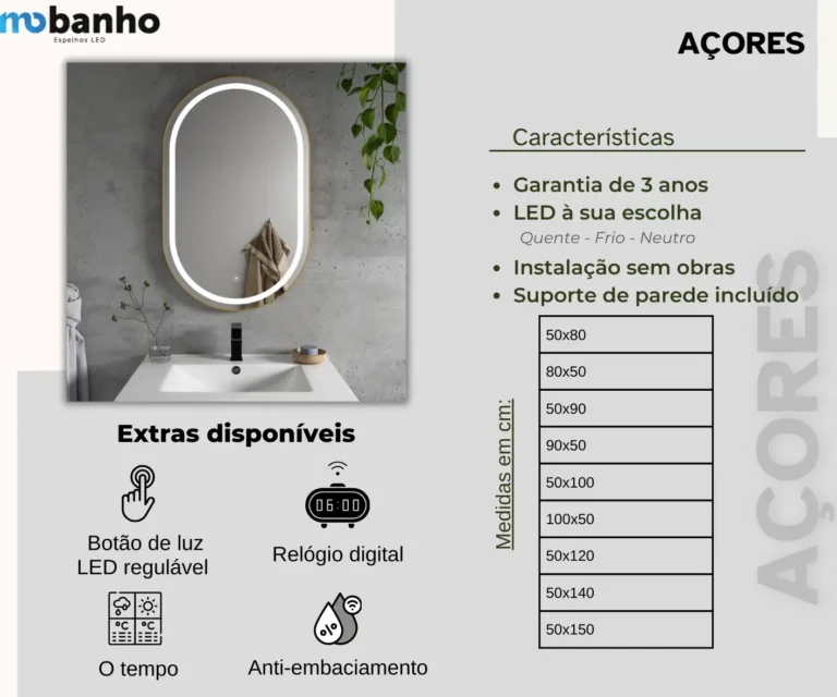 Espelho LED Açores — imagem 2