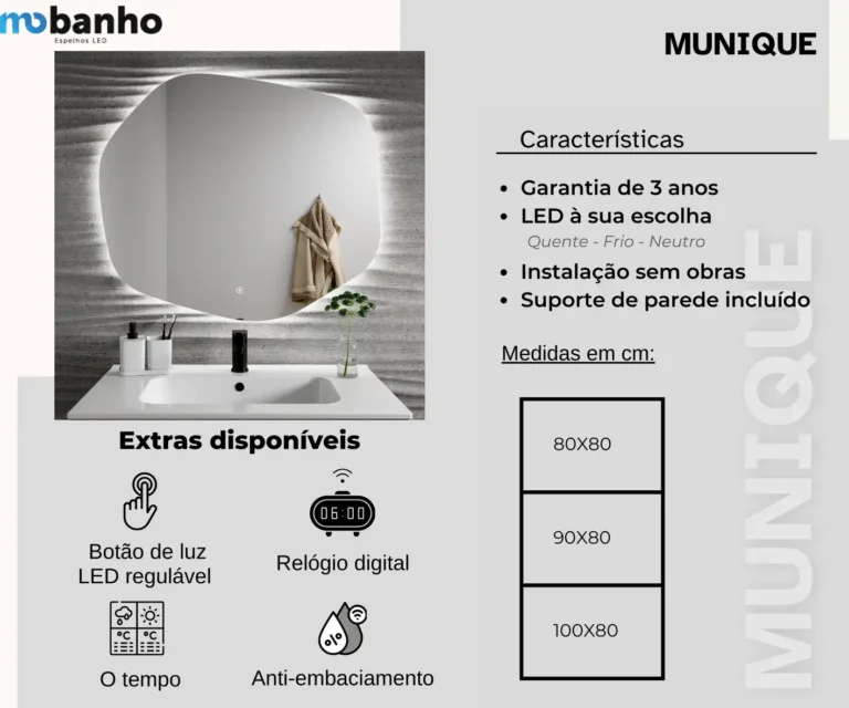 Espelho LED Munique — imagem 2