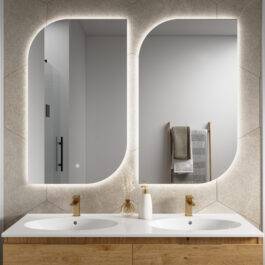 Espelho Cantos Arredondados DAVOS - Design Suave e Elegante 60x100cm